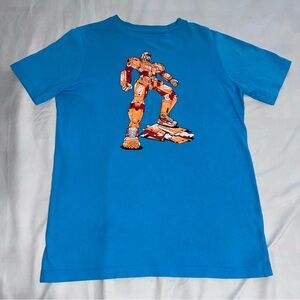 Boys NikeBlue T-Shirt with Orange Robot Graphic